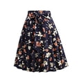 thumbnail image 3 of Aayomet Jupe Femme Rétro Décontractée Mode Imprimé Floral Ceinture Bretelles Jupe (Bleu, P), 3 of 4