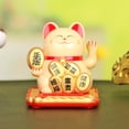 thumbnail image 1 of Decorativa Gato chino de la suerte, riqueza, saludar, agitar la mano, artesanía de bienvenida de la fortuna (amarillo) Likrtyny Decoraciones, 1 of 8