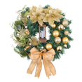thumbnail image 1 of Corona decorativa con luces para la puerta, ideal para celebraciones navideñas y decoraciones festivas en el hogar. Ideal para regalos y decoraciones de temporada., 1 of 7