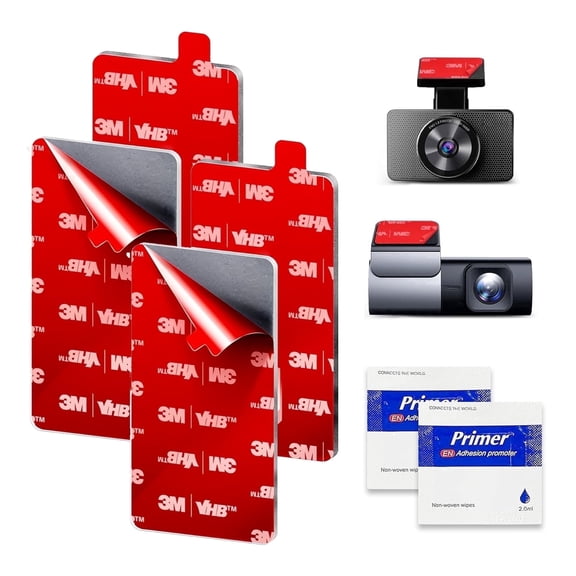 4 Pcs Double-Sided Heavy Duty Mounting Tape,Rectangle 2.8x1.4 in Heat Resistant Double-Sided Adhesive Pads, Waterproof Strong Sticky Padsfor Car, Home Decor & Outdoor Use