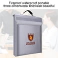 thumbnail image 4 of Billuyoard Bolsa de documentos ignífuga Bolsa de almacenamiento resistente al fuego y al agua para Documentos en efectivo Joyas Pasaporte Almacenamiento y organización del hogar, 4 of 4