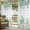 Grey Green, variant on Outdoor Curtains for Patio Waterproof, Green Eucalyptus Leaves Outdoor Privacy Panels Grommet, Daisy Summer Botanical Watercolor Plaid Blackout Outside Curtains for Porch/Cabana 54"x84", 2 Panels