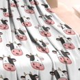 thumbnail image 3 of White Cow Face Pattern Blanket,Comfortable Soft Flannel Throw Blanket,All Season,Warm Lightweight Blankets for Sofa Bed Couch Living Room Chair,30"x40", 3 of 4