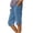 Blue, variant on Linen Pants Women Women's Solid Color Cotton Linen Casual Shorts Button Side Slit Design Non-Elastic Waist Loose Relaxed Fit Lightweight Daily