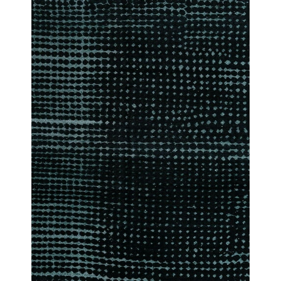 Ahgly Company Indoor Rectangle Abstract Dark Slate Gray Green Abstract Area Rugs, 7' x 10'