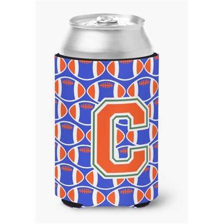

Letter C Football Green Blue & Orange Can or Bottle Hugger