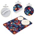 thumbnail image 3 of Yayeee Dish Drying Mat for Kitchen Counter 18"x24" Microfiber Absorbent Pad, Purple Dragon Scales Pattern, 3 of 7