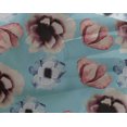 thumbnail image 4 of oneOone Georgette Viscose Sky Blue Fabric Flower Watercolor Fabric For Sewing Printed Craft Fabric By The Yard 42 Inch Wide, 4 of 4