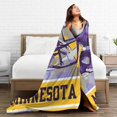 thumbnail image 4 of Minnesota Flannel Throw Blanket ，Football Style Pride Paint Travel Blanket Gifts for Men Women Boy Decor Sofa Bed 50"x60", 4 of 6