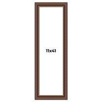 11x41 Copper and Brown Real Wood Picture Frame Width 2 inches | Interior Frame Depth 0.5 inches |