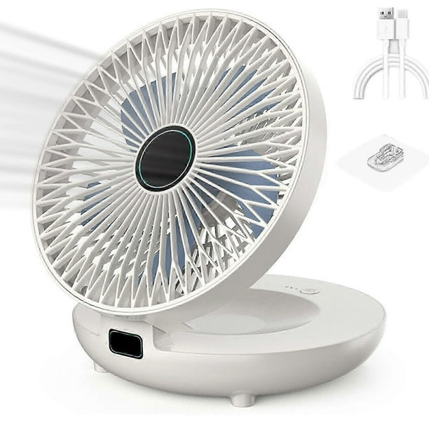 Dual-use Kitchen Fan, Rechargeable Fan, Cordless Fan For Bedroom, Cordless Desk Fan-white