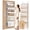 Beige, variant on 5 Tiers Over the Door Organizer with 10 Mesh Side Pockets, 44 lbs Weight Capacity Closet Hanging Storage Organizer with Large Clear Window Kids Toys, Shoes, Diapers, Beige