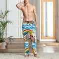 thumbnail image 5 of KLL Mens Pajama Pants for Men,Mens Lounge Pants,Funny Gifts for Men,Men's Pajama Bottoms-Rainbow Animals on Noah's Ark, 5 of 6