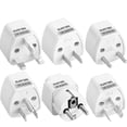 thumbnail image 1 of 1/5pcs Universal World Wide Travel Adapter Uk Plug To Eu Plug Power Outlet Travel Charger Adapter, 1 of 3
