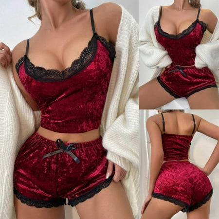 

Womens Shorts Women s Pants Sexy Women Lingerie Lace Velvet Patchwork Babydoll Underwear Panties Underpants Shorts Sleepwear Briefs Suit