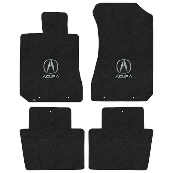 Lloyd Mats LogoMat Custom-Fit 4PC Carpet Floor Mats for 2007-2008 Acura RDX, Charcoal