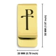 thumbnail image 2 of Stainless Steel Religious Staurogram Classic Slim Money Clip Credit Card Holder, 2 of 2