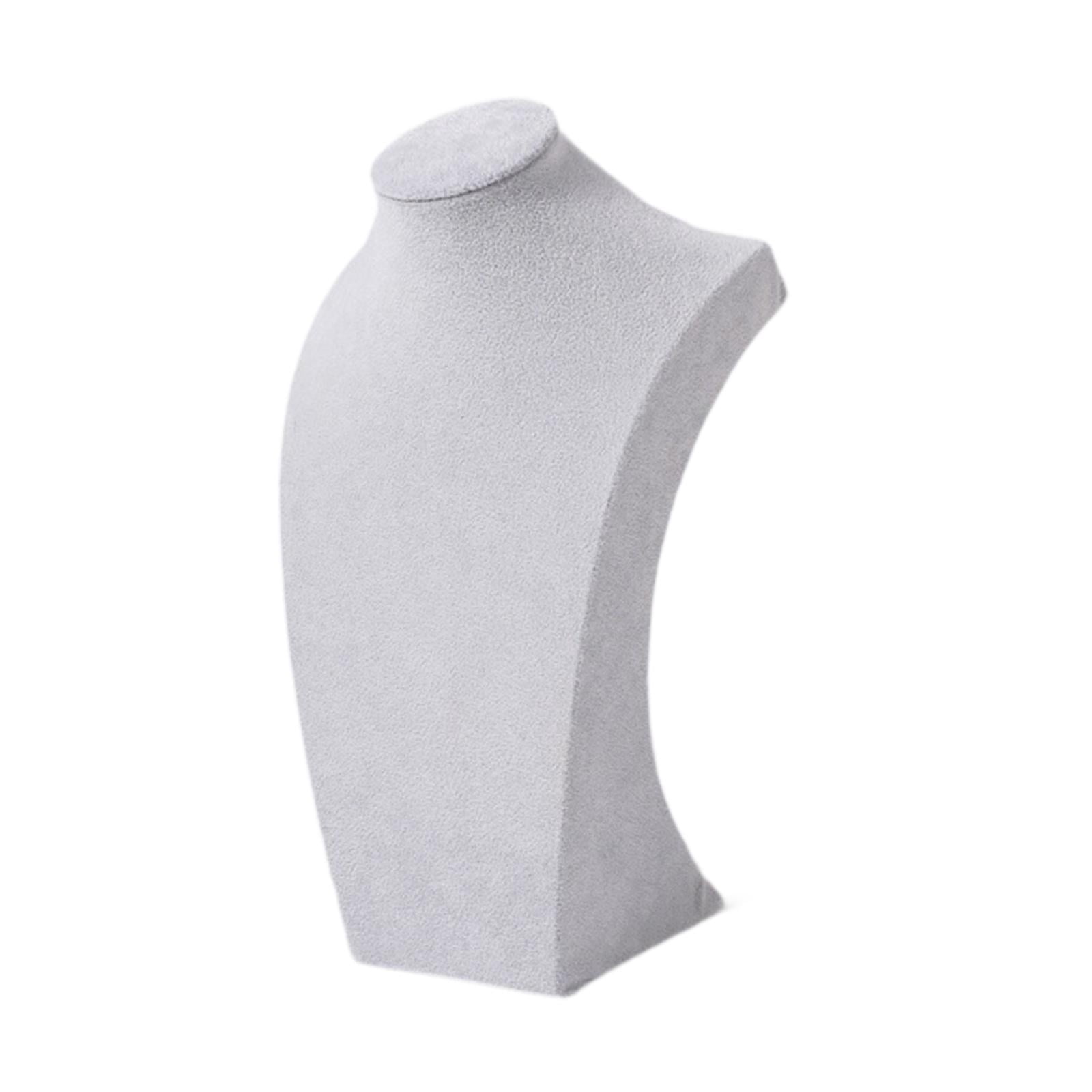 Milageto Necklace Display Stand Display Necklace Mannequin for Business Selling Gray 30cm Height