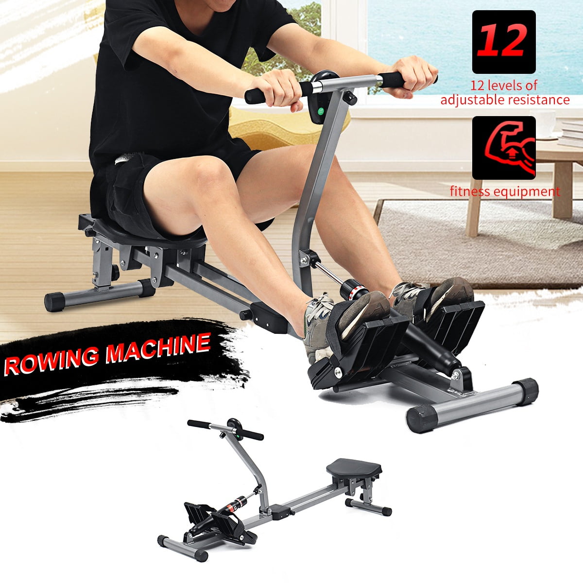 Buy Rowing Machines Steppers Exercise Machines wMonitor 12 Level