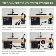 LVYUAN 1500 Watts Voltage Converter 110V to 220V / 220V to 110V Power Converter Step Up & Down Transformer