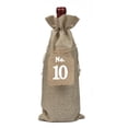 thumbnail image 2 of NICEXMAS 10pcs Rustic Burlap Table Number Wine Tags for Wedding Party Decorations and Event Planners, 2 of 4
