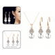 thumbnail image 2 of Juego De Collar Y Aretes Con Diamantes Plateado Malubero Malu1759, 2 of 2