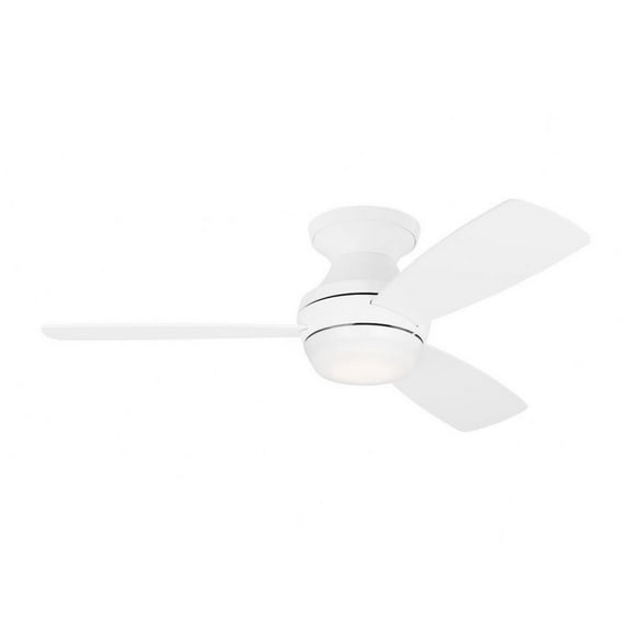 3 Blade Ceiling Fan with Light Kit in Modern Style-10.8 inches Tall and 44 inches Wide-Matte White Finish Bailey Street Home 96-Bel-4828533