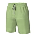 thumbnail image 5 of Naloa Green Gingham Men's Beach Shorts, Surfing shorts, Swim trunks, Quick Dry Swim Trunks for Surfing Beach Fun - Medium, 5 of 9