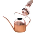 thumbnail image 2 of THHEIC Metal Indoor Plant Watering Can, 500ml Stainless Steel Small Water Pot with Long Spout, Mini Garden Watering Can with Comfort Grip for Indoor Plants, Office Desk, and Balcony Flowers, 2 of 9