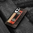 thumbnail image 4 of WIRESTER Shockproof Soft Rubber Cover Case for Samsung Galaxy S25 Edge 6.7 inch 2025, Red Vintage Cassette Tape, 4 of 5