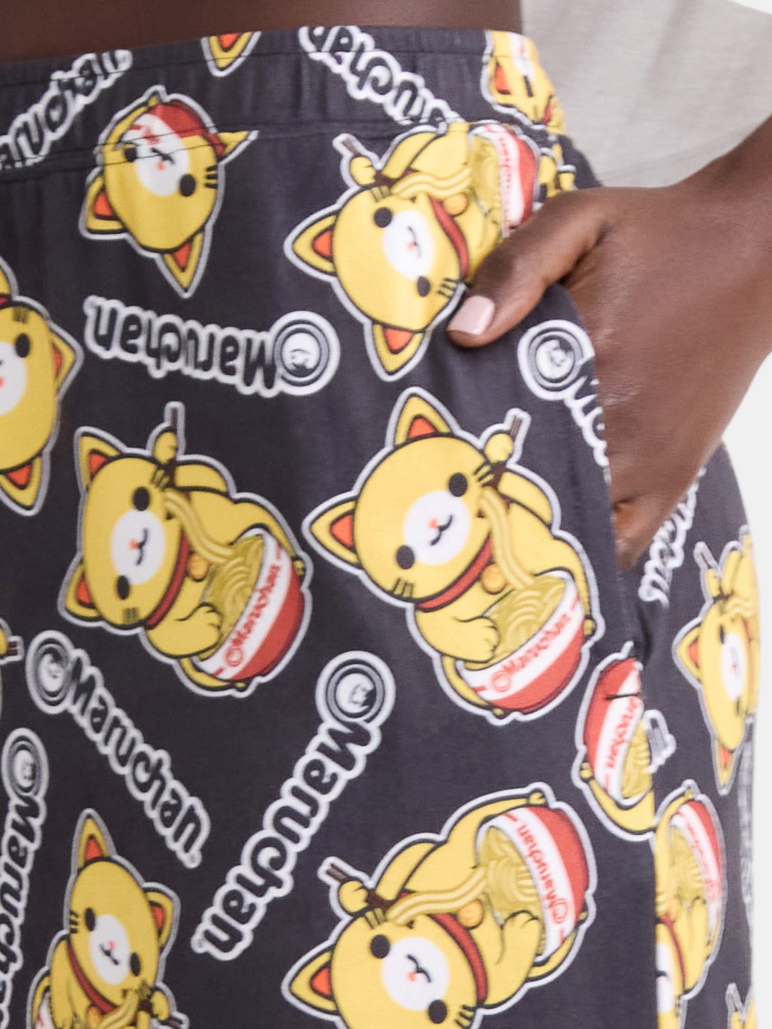Maruchan Women's and Women’s Plus Cat Print Pajama Pants, Sizes XS-6X