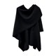 thumbnail image 4 of Capa de punto elegante para mujer, chal liso con parte delantera grande, tejido con tacto calado, para otoño e invierno, 4 of 5