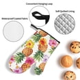 thumbnail image 3 of Cauagu Hawaiian Pineappl Print Oven Mitts and Pot Holders 4 pcs Set,Extra Thicken Long Kitchen Oven Glove Potholders BBQ Gloves-Oven Mitts and Pot Holders(11 Inch), 3 of 6