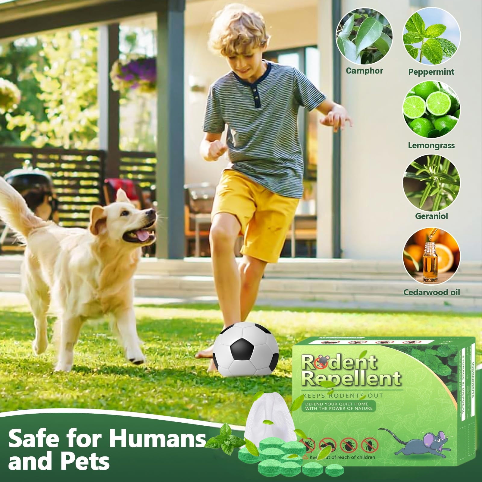 PestControl Pouches - All Natural - RepelsRodents, Silverfish, Spiders, Roaches, Ants, Squirrels, & Other Pests