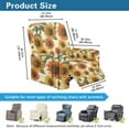 thumbnail image 7 of Xoenoiee Sunflower Print Recliner Cover 4 Pieces Lazy Boy Chair Covers Breathable Recliner Sofa Slipcover Anti-Slip Fitted Furniture Protector with Elastic Bottom, 7 of 7