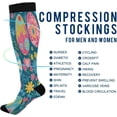 thumbnail image 4 of Coolnut Easter Eggs Compression Socks for Women&Men Circulation-Best Support for Nurses, Running, Athletic-1 Pairs Gift, 4 of 7