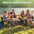 thumbnail image 3 of Mesa Plegable Camping, Mesa de Plegables Portátil con Bolsa de Almacenamiento, Adecuado para Exteriores, Playa, Picnic, Barbacoa, Pesca, 3 of 4