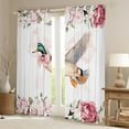 thumbnail image 2 of Homewish Rustic Mallard Duck Blackout Curtains Set of 2 (52x84 Each),Cartoon Bow Knot Window Curtains,Pink Flower Floral Curtains and Drapes For Girl Kids,Luxury Bedroom Decor, 2 of 6