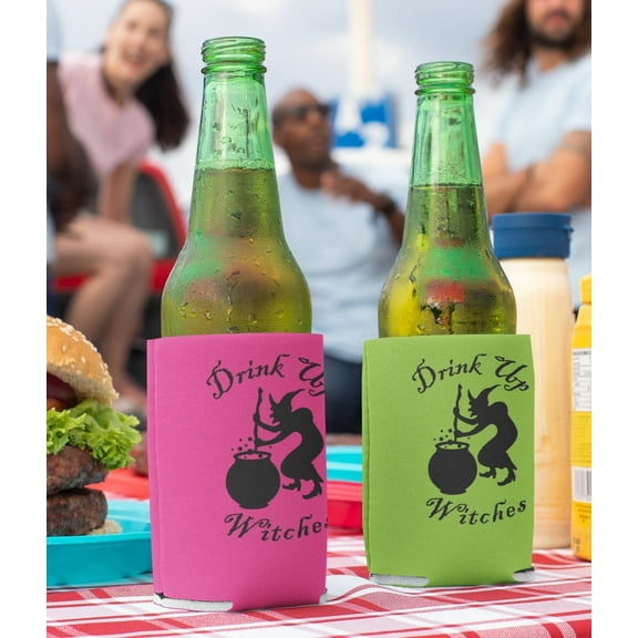 Drink Up Witches Halloween Can Cooler Set of 6