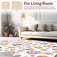 thumbnail image 2 of ODIKA 6' x 9' Machine Washable Non-Slip Area Rug, Abstract Circle High Traffic Rug, Pink, 358489, 2 of 7