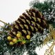 thumbnail image 4 of de pino artificial de 6.5 pies para la decoración para hogar de vacaciones de Navidad Oro Gloria Cubierta de la puerta de la ventana de Navidad, 4 of 8