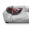 thumbnail image 3 of Cars Soft Flannel Fleece Throw Blanket, Old-Fashioned Vintage Coupe Car Automobile Illustration with Digital Smooth Color Effects, Cozy Plush for Indoor and Outdoor Use, 60" x 80", Red, by Ambesonne, 3 of 6