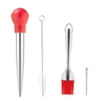 thumbnail image 3 of ROSENICE 4Pcs Basting Brush Kit For Turkey Roasting Tools With Long Tube And Needle Shape Design, 3 of 8
