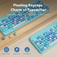 thumbnail image 5 of Wireless Keyboard and Mouse Combo, Typewriter Style Round Keycaps, Full Size Keyboard with Phone Tablet Holder, 2.4GHz USB for Windows PC Laptop, 5 of 8