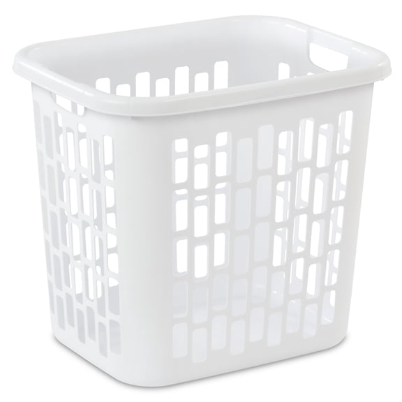 Sterilite Easy Carry Hamper, Large Open Plastic Laundry Hamper with Handles, White