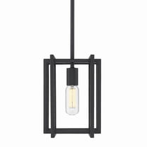 1 Light Mini Pendant in Variety Of Style 10.5 inches High By 7.25 inches Wide-Black Finish-Matte Black Shade Color Bailey Street Home 170-Bel-4161631