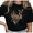 Black-2, variant on Women's Wizard Castle Winter Night Owl Graphic T Shirt Fantasy Magic Castle Print Casual Short Sleeve Round Neck Top Black S-5XL