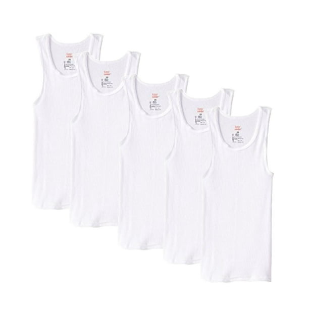 Hanes Hanes Boys ComfortSoft Tagless Tank Undershirts, 5 Pack (Little