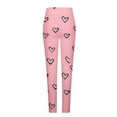 thumbnail image 5 of QATAINLAV Women's Valentine Day Leggings Novelty Heart Graphic Print Tight Yoga Pants Casual Elastic High Waisted Tummy Control Sport Leggings Multicolor XXL, 5 of 6