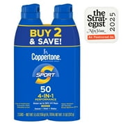 Coppertone Sport Sunscreen Spray SPF 50، Twin Pack (5.5 أونصة لكل منهما)